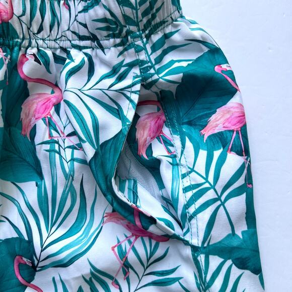 Endless Summer Ron Jon Flamingo Tropical Board Shorts Swim Suit Trunks Surf M - Picture 10 of 15